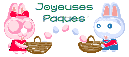 Gif animé Joyeuses Pâques lapins